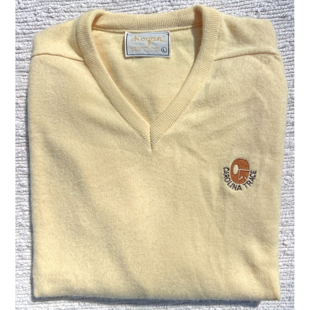 Sweater Hogan 1980s Vintage V Neck Knit Pullover Mens‎ Size Large Apparel